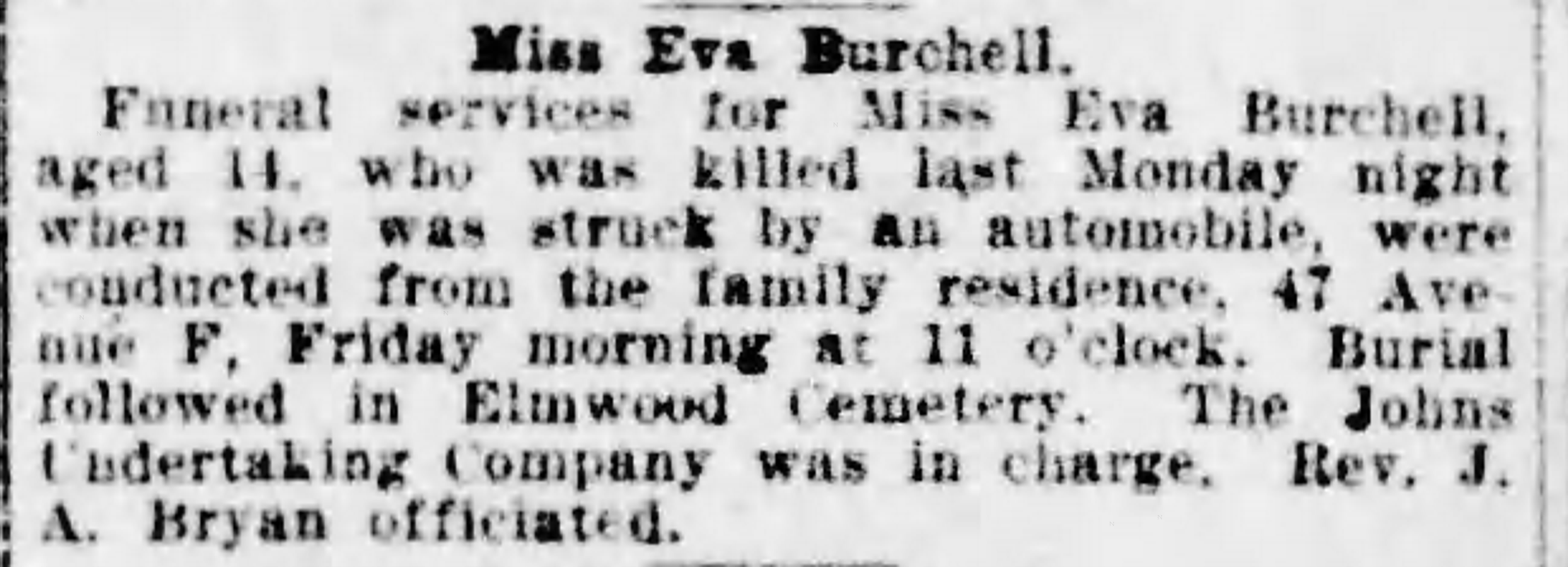 Eva Burchell obituary